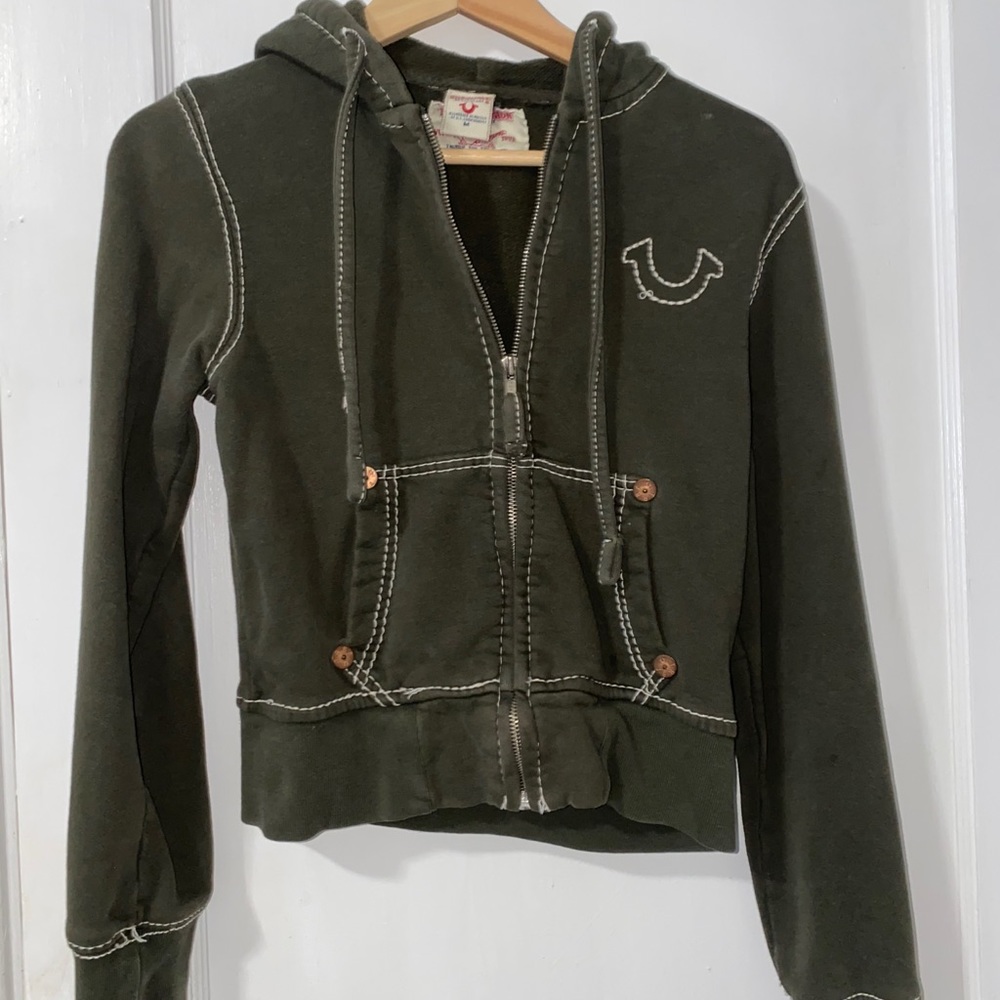 True Religion Small Green Sweatshirt